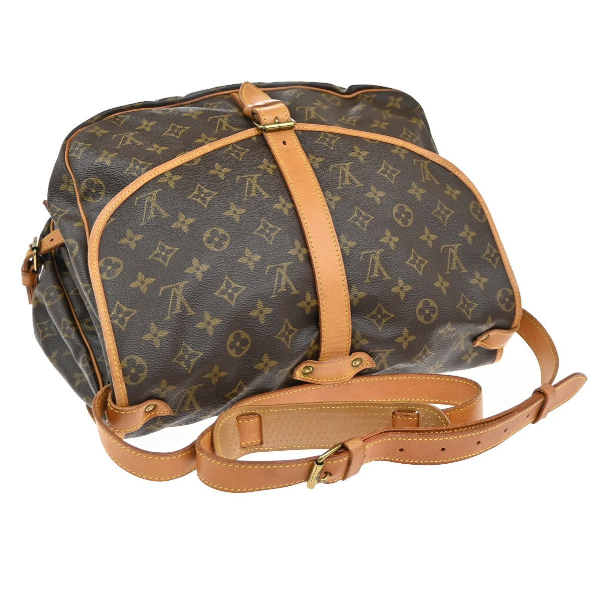 LOUIS VUITTON Saumur 35 Shoulder Bag Monogram Leather BN France M42254 71EG373