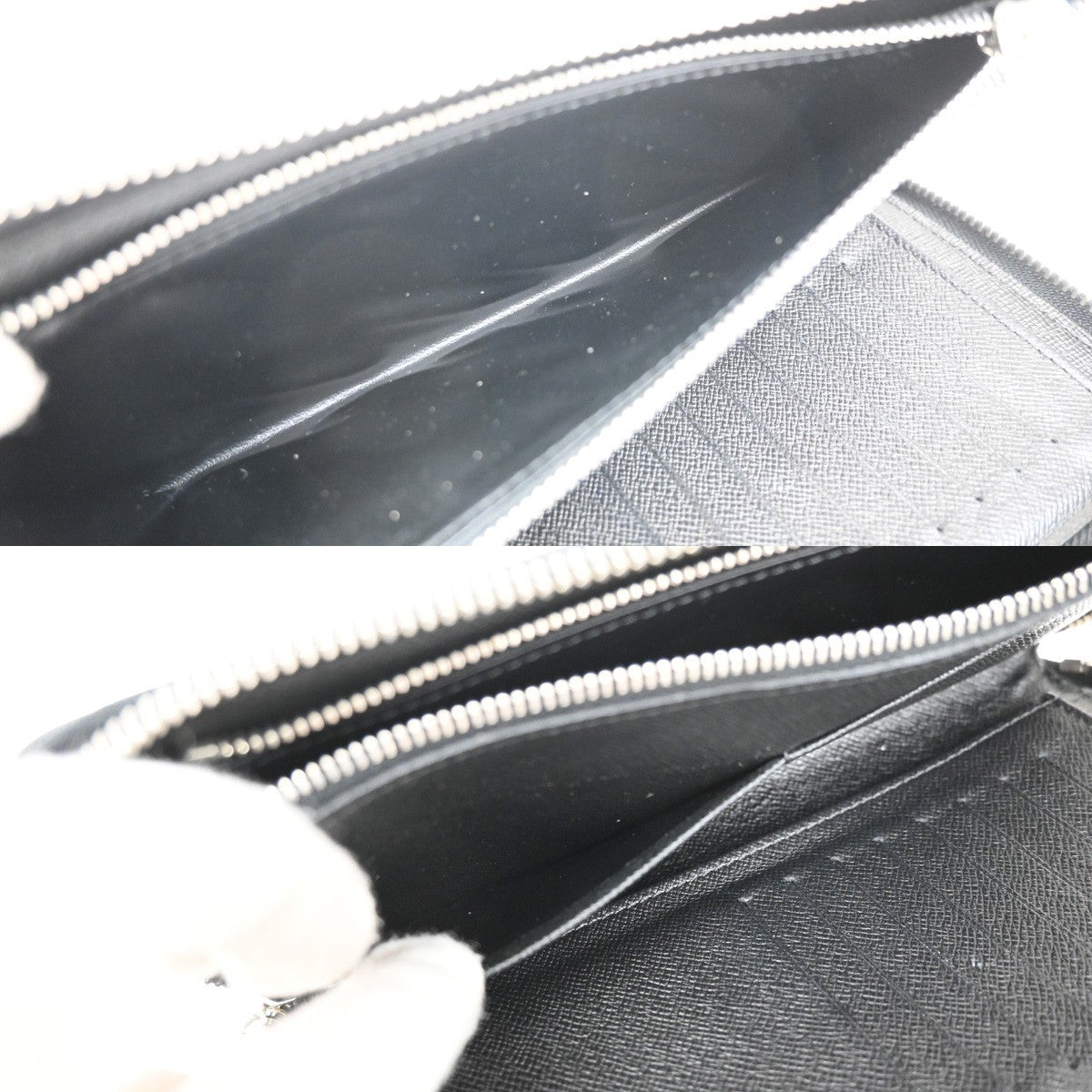 LOUIS VUITTON Long Zippy Wallet Vertical Damier Graphite Leather N63095 83KB339