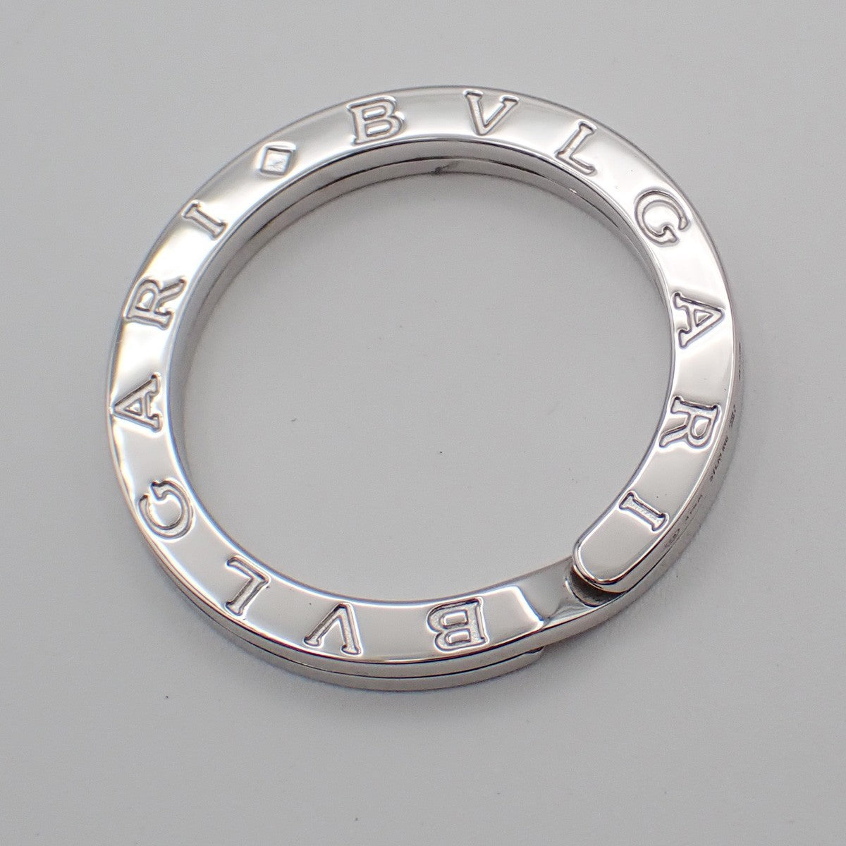 BVLGARI Logo Necklace Top Charm Key riing Silver 925 Italy 60YH576