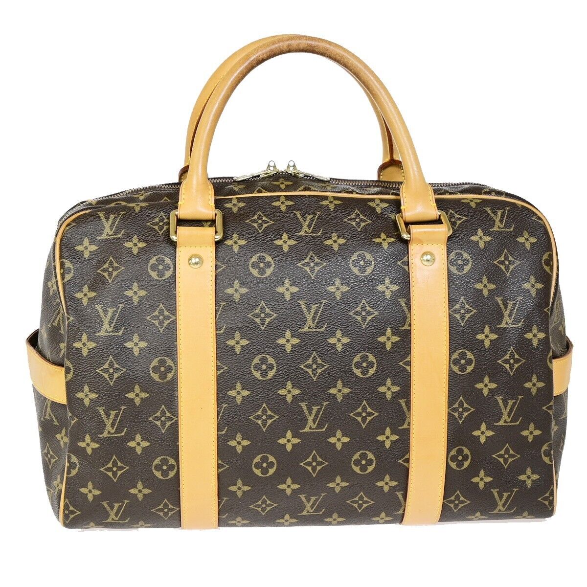 LOUIS VUITTON Carryall Travel Hand Bag Monogram Leather Brown M40074 22RF157