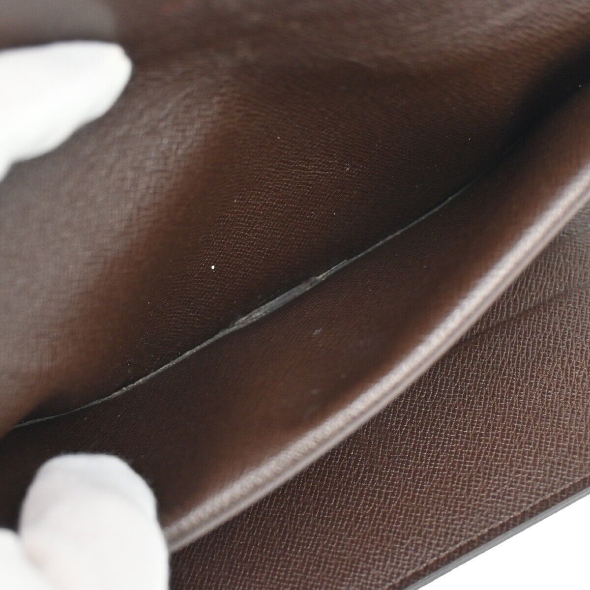 LOUIS VUITTON International Trifold Wallet Damier Leather Brown N61215 09GA185