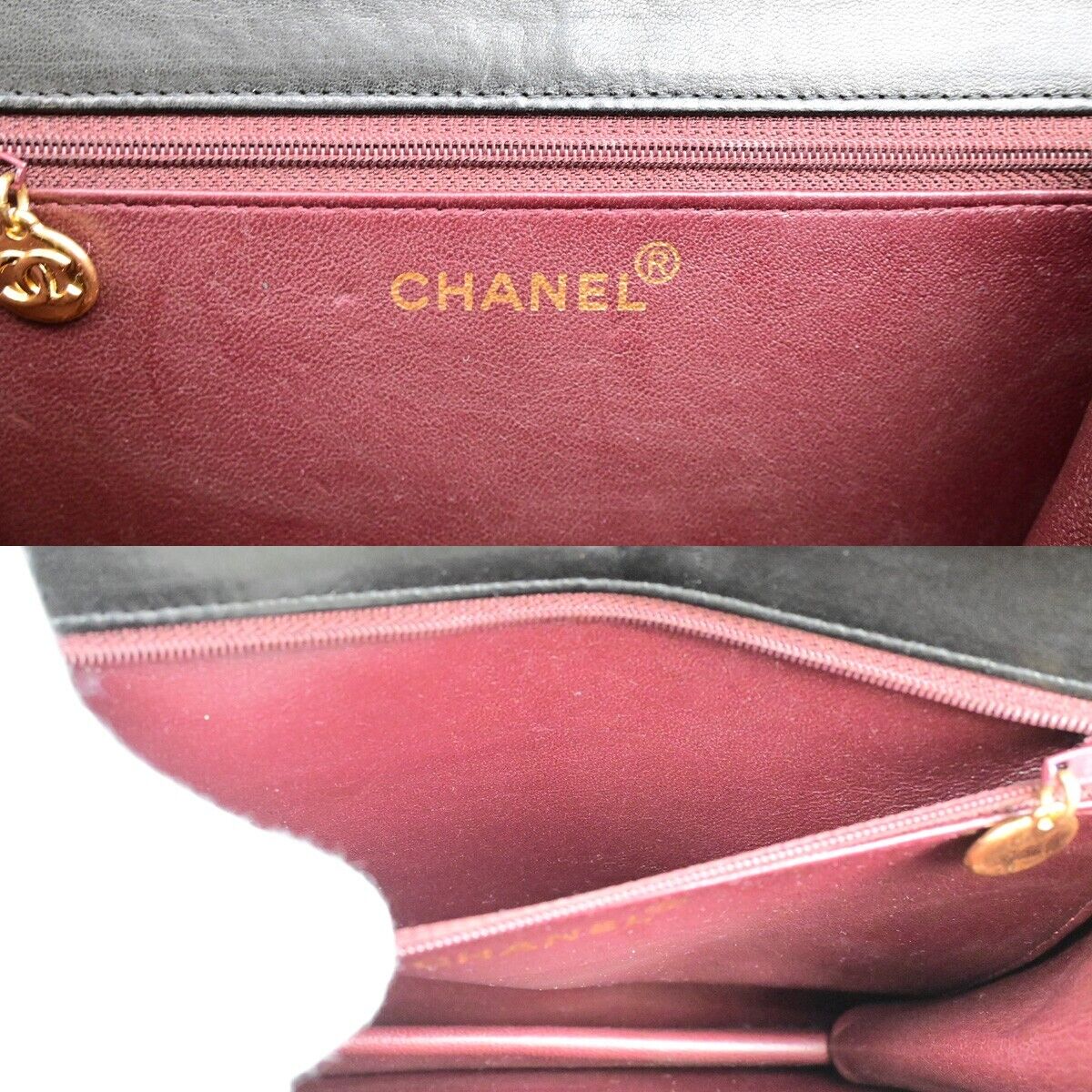 CHANEL Matelasse Single Flap Chain Shoulder Bag Leather Black Vintage 652RK871