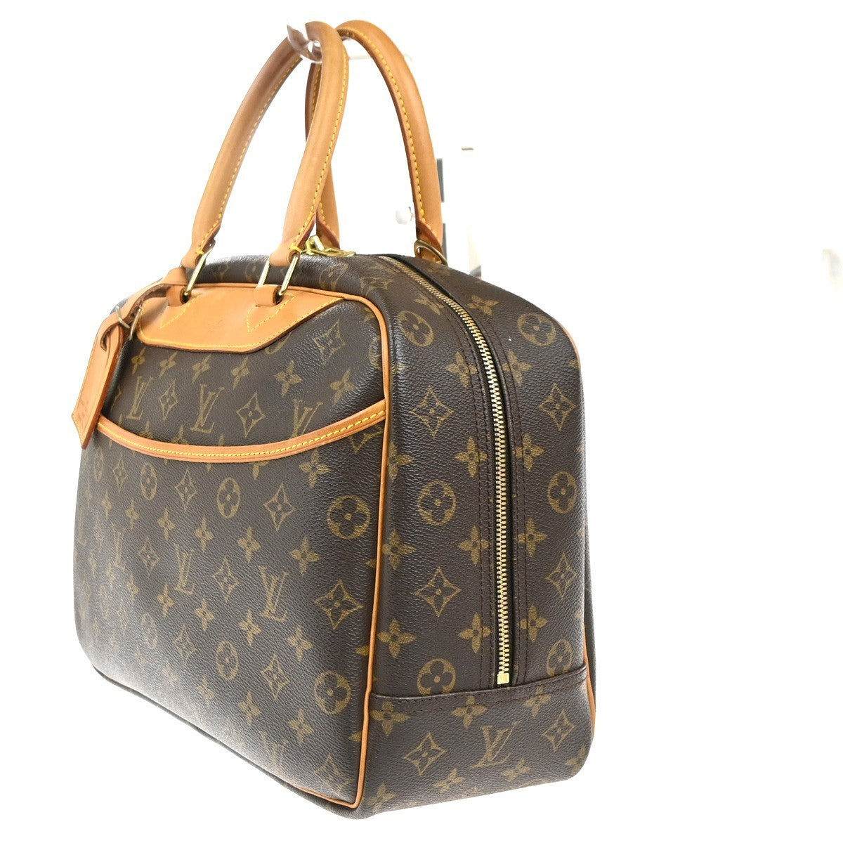 LOUIS VUITTON LV Logo Deauville Hand Bag Monogram Leather Brown M47270 18MA223