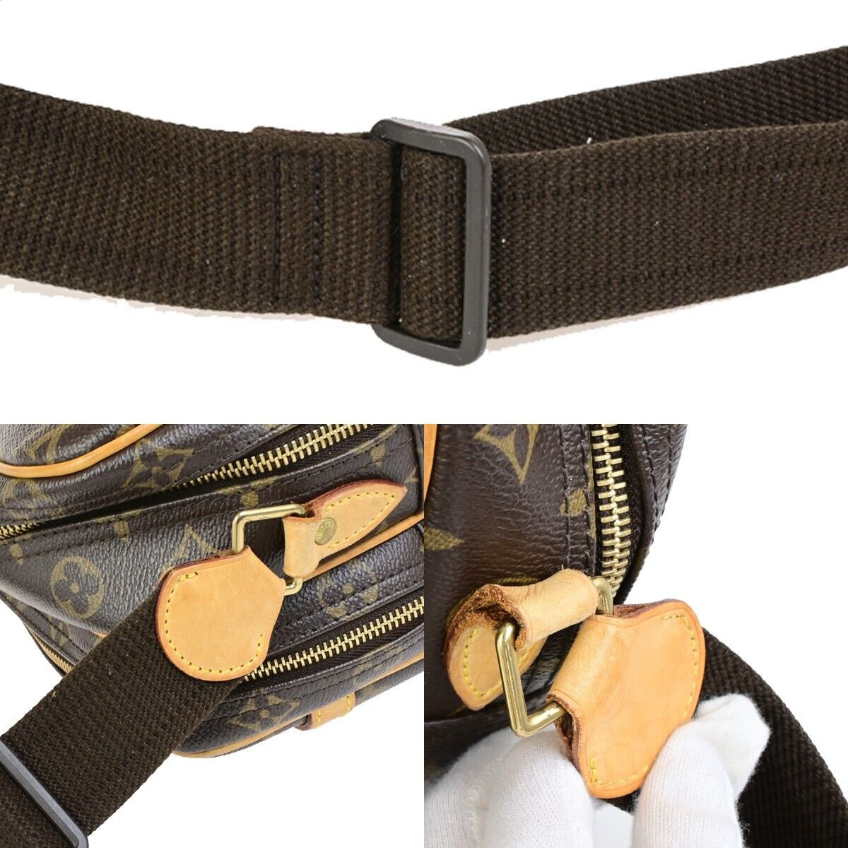LOUIS VUITTON Reporter PM Crossbody Shoulder Bag Monogram Leather M45254 73FB274