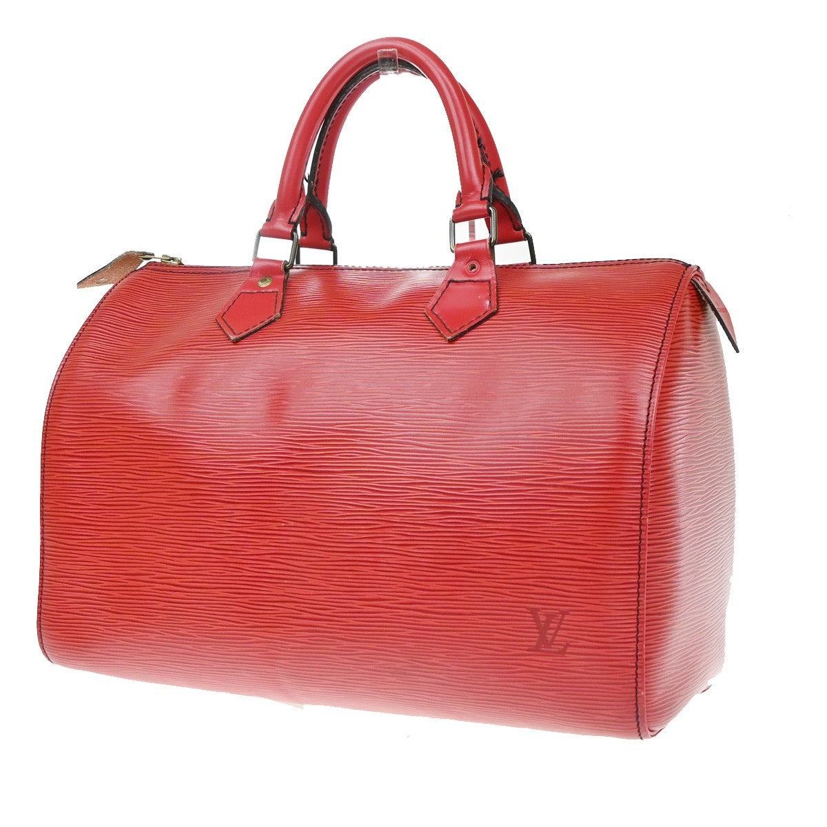 LOUIS VUITTON LV Logo Speedy 30 Travel Hand Bag Epi Leather Red M43007 70RQ073