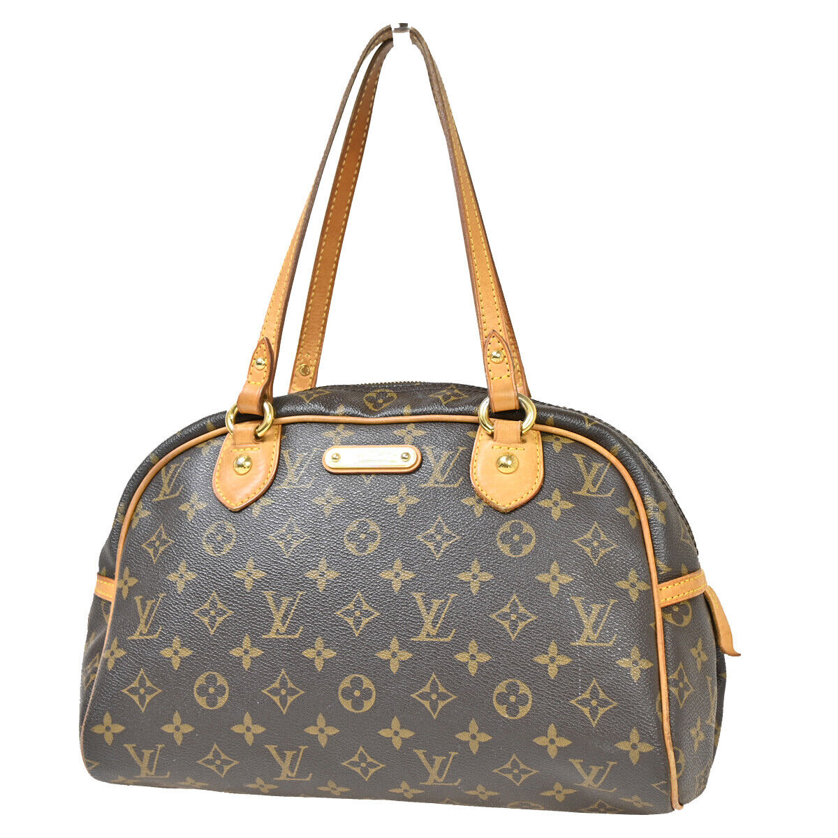LOUIS VUITTON Montorgueil PM Shoulder Bag Monogram Leather Brown M95565 18YE385