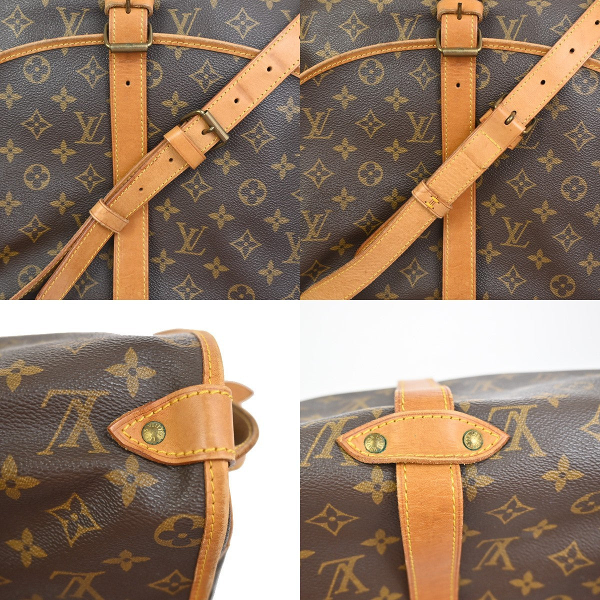 LOUIS VUITTON Saumur 35 Shoulder Bag Monogram Leather BN France M42254 73TA600