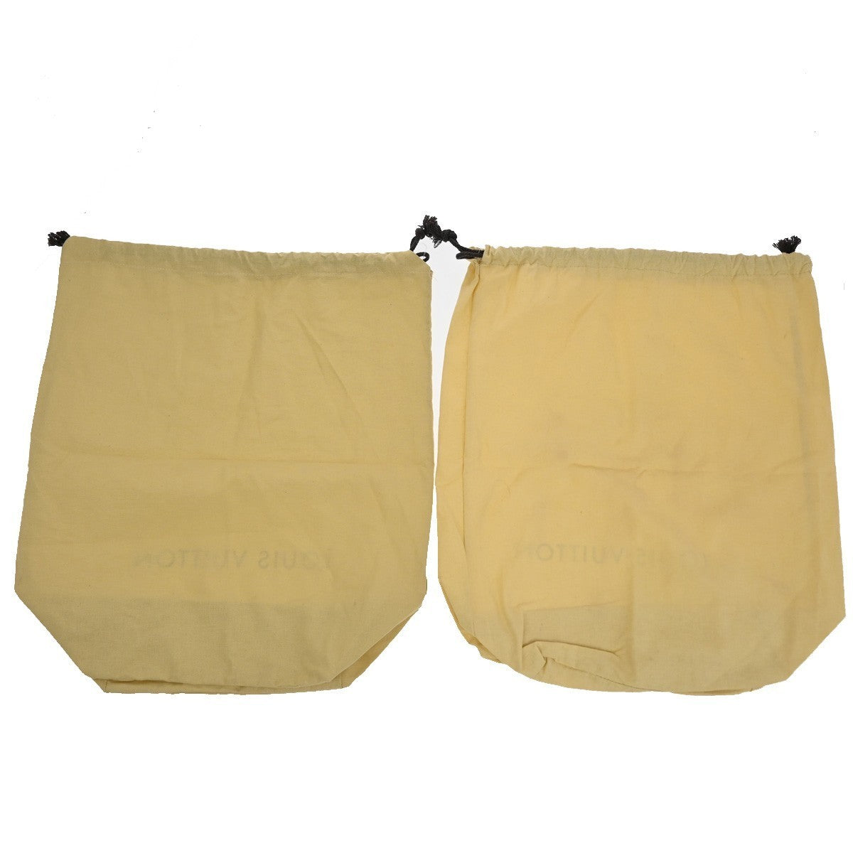 LOUIS VUITTON Logo 10 Set Dust Bag Drawstring Canvas Cotton Beige Brown 09KP230