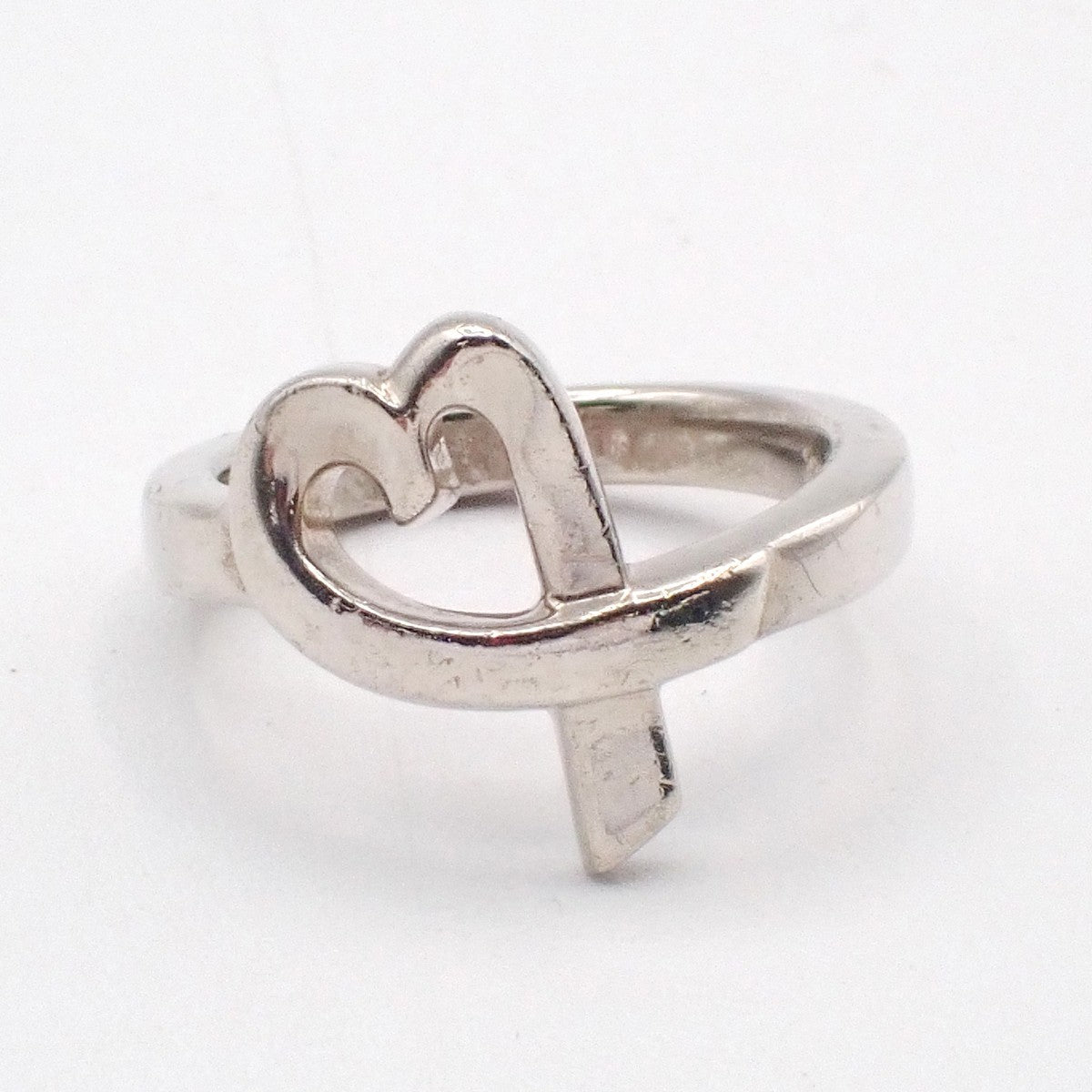Tiffany & Co. Paloma Picasso Loving Heart Ring JP 11 US 6 Silver 925 01EG103