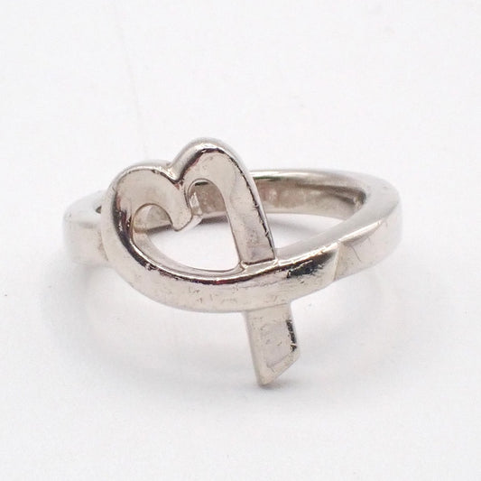 Tiffany & Co. Paloma Picasso Loving Heart Ring JP 11 US 6 Silver 925 01EG103