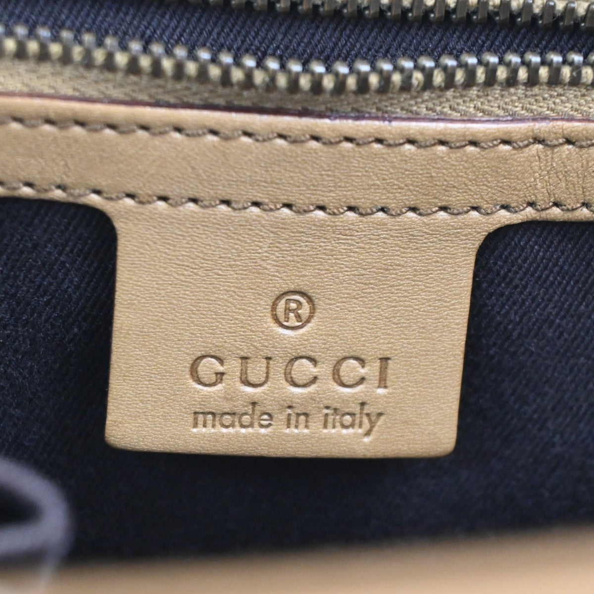 GUCCI Logo Nailhead Teto Hand Bag and Pouch Bag 2Set Canvas Leather 30KC910