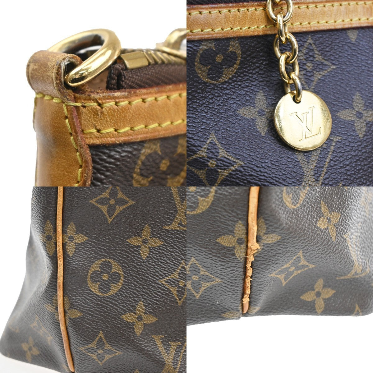 LOUIS VUITTON Palermo PM Shoulder Hand Bag Monogram Leather Brown M40145 88FB534