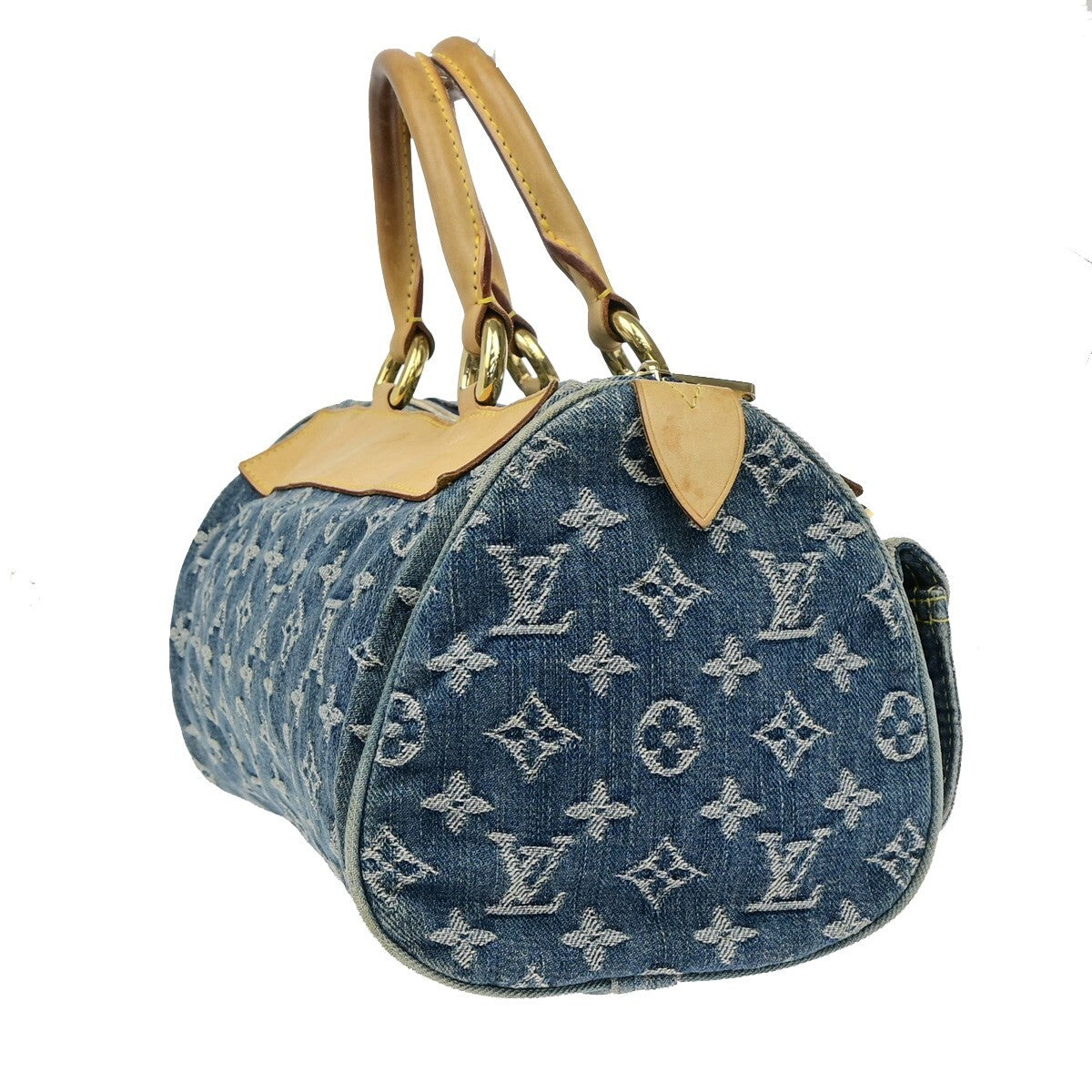 LOUIS VUITTON Neo Speedy Hand Bag Monogram Denim Leather Blue M95019 635RL005