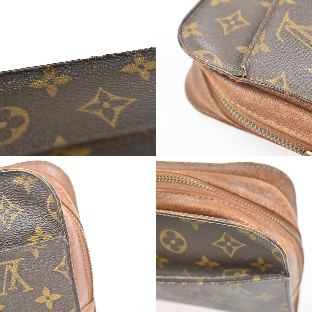 LOUIS VUITTON Orsay Clutch Hand Bag Monogram Leather Brown France M51790 07YJ027