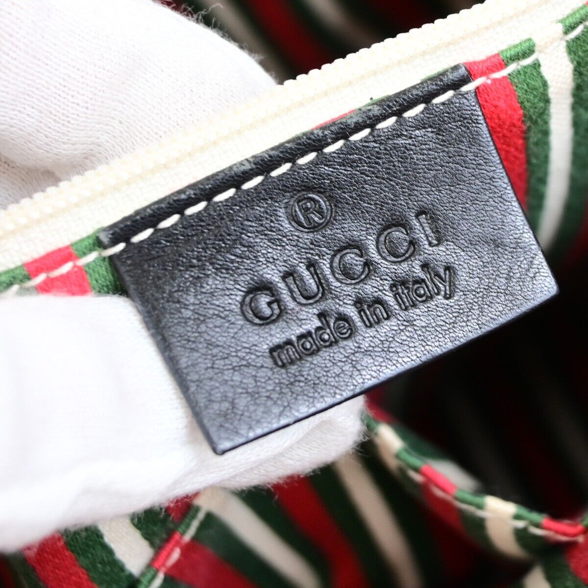 GUCCI Logo GG Pattern Shoulder Tote Bag Canvas Leather Black Italy 33FB339