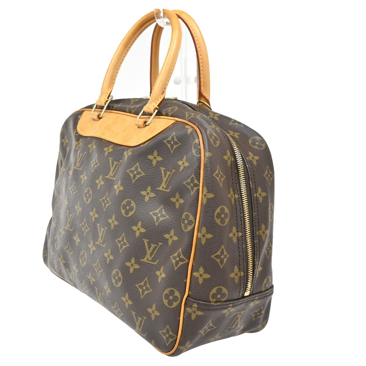LOUIS VUITTON LV Logo Deauville Hand Bag Monogram Leather Brown M47270 76KC315