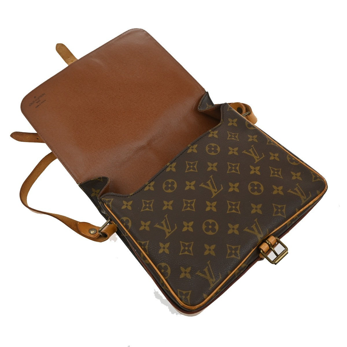 LOUIS VUITTON Cartouchiere GM Shoulder Bag Monogram Leather Brown M51252 32CA089