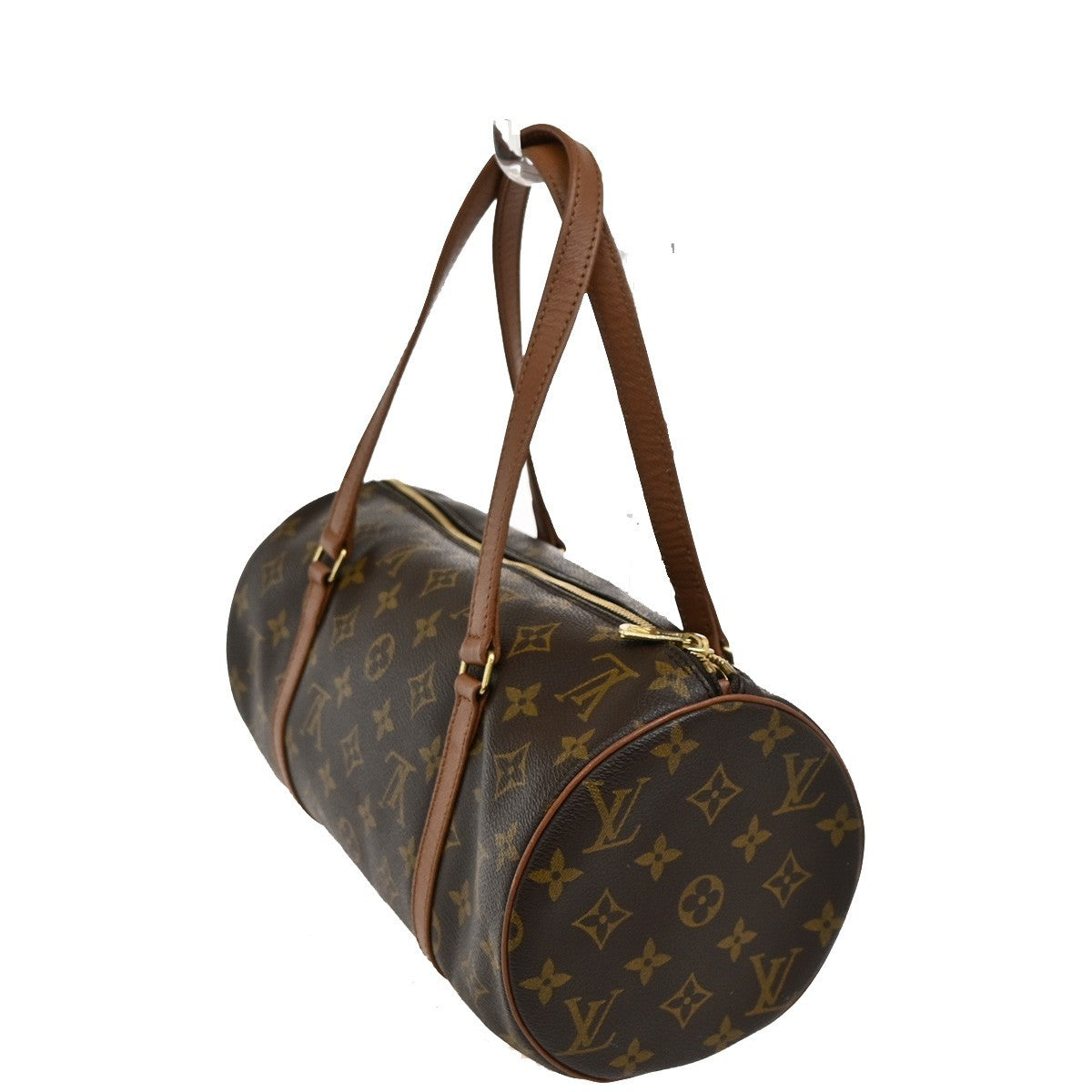 LOUIS VUITTON Logo PAPILLON 30 Hand Bag Monogram Leather Brown M51365  73TA131