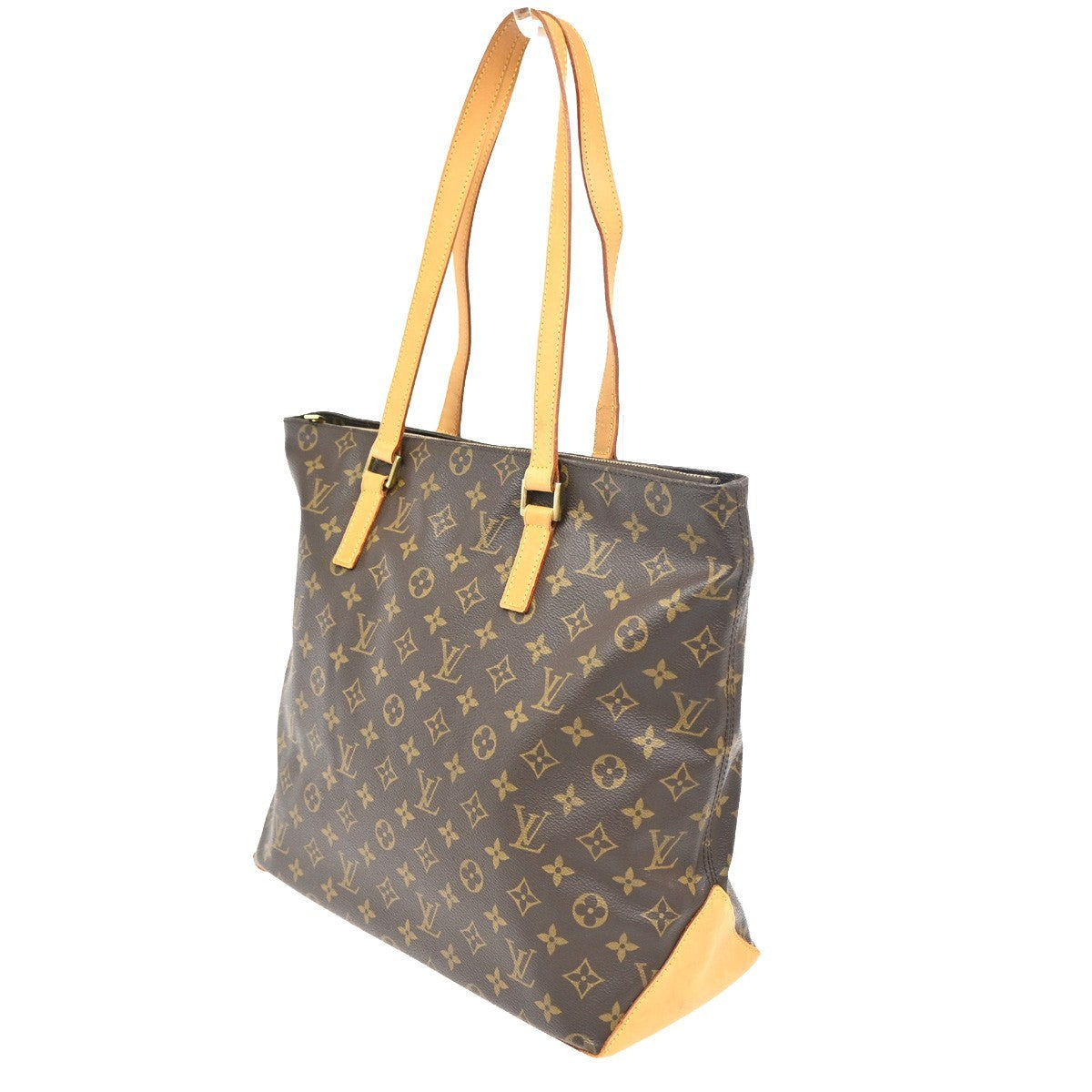 LOUIS VUITTON Cabas Mezzo Shoulder Bag Monogram Leather Brown M51151 10KC189