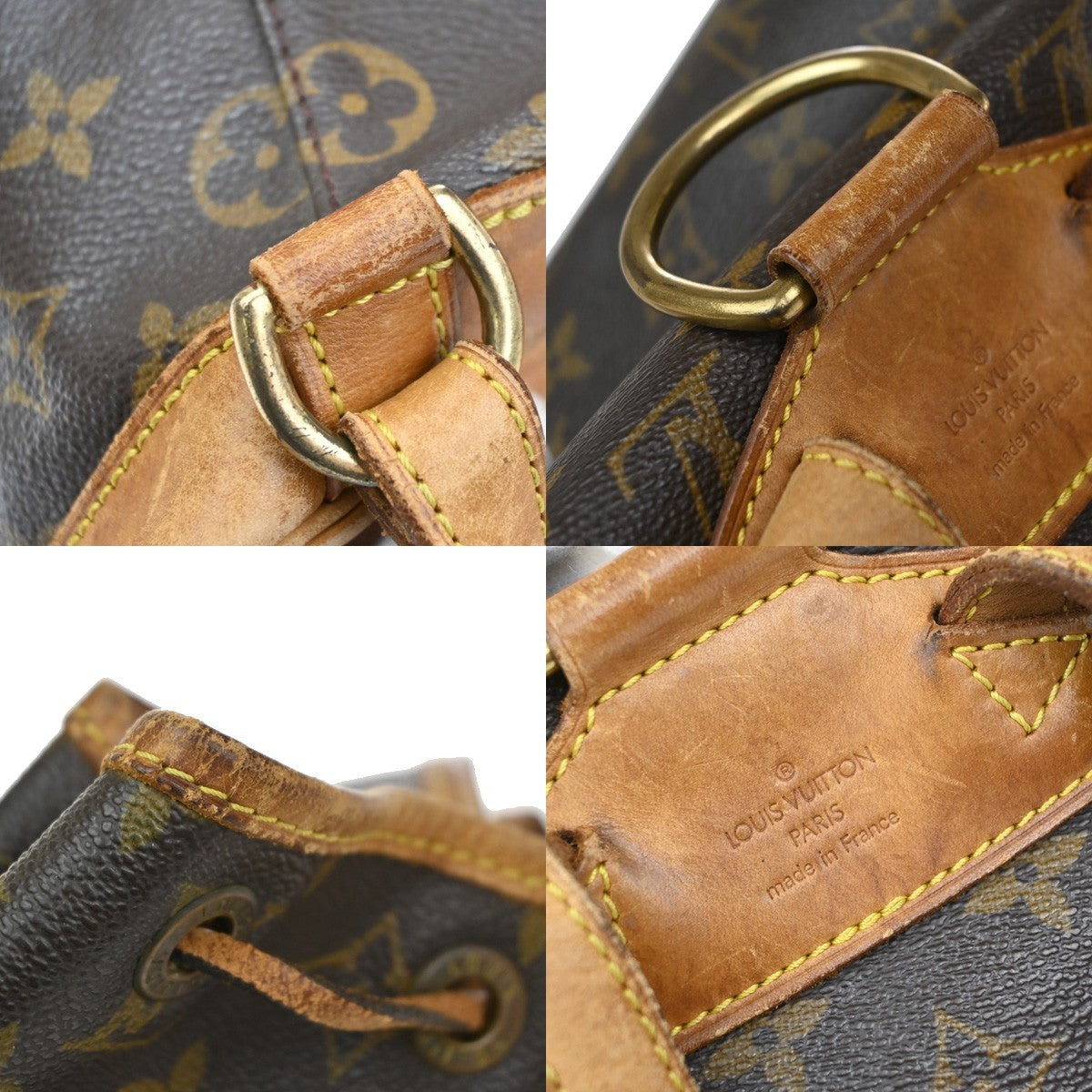 LOUIS VUITTON Montsouris MM Backpack Bag Monogram Leather Brown M51136 86MA643