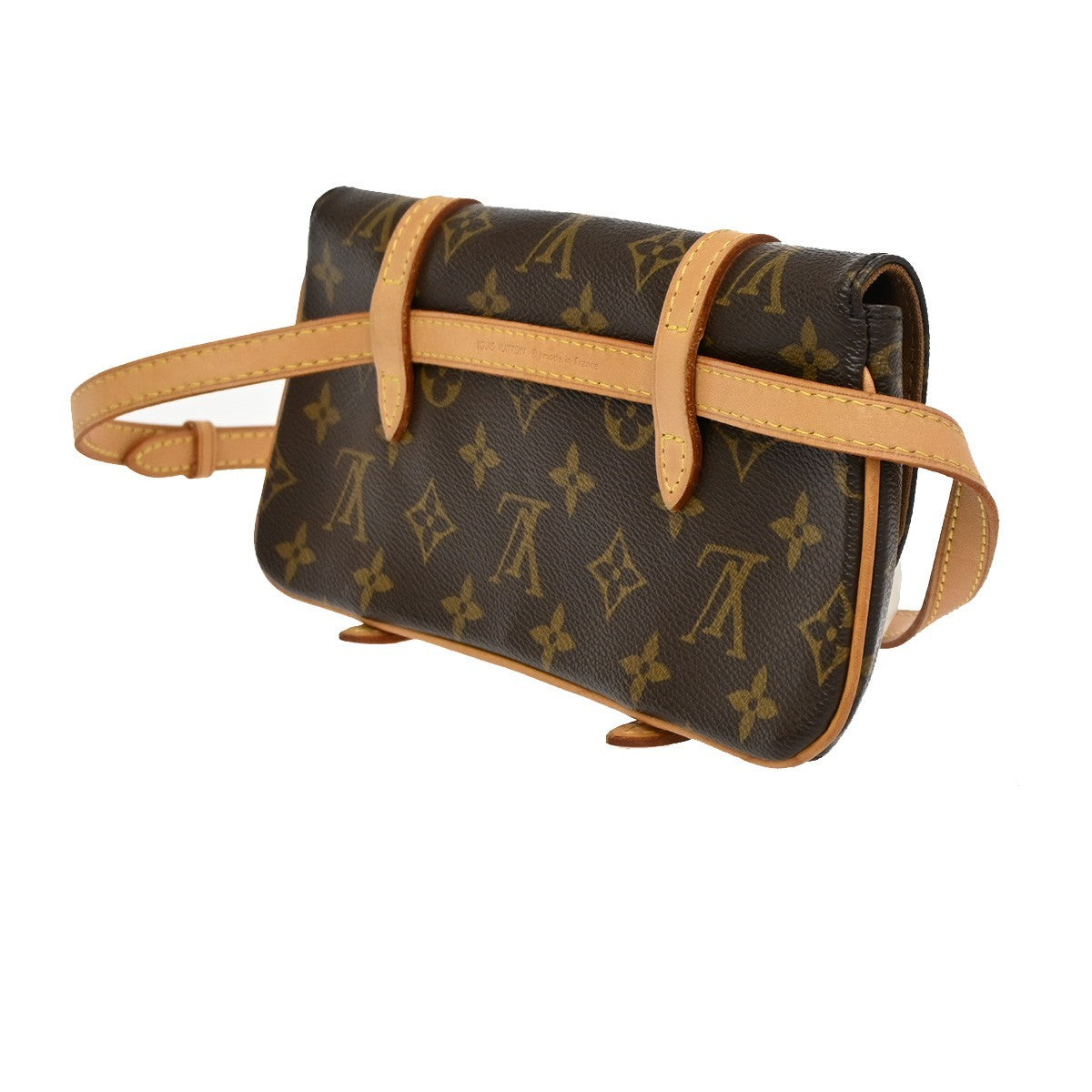 LOUIS VUITTON LV Pochette Marrell Bum Bag Monogram Leather Brown M51159 42KB863