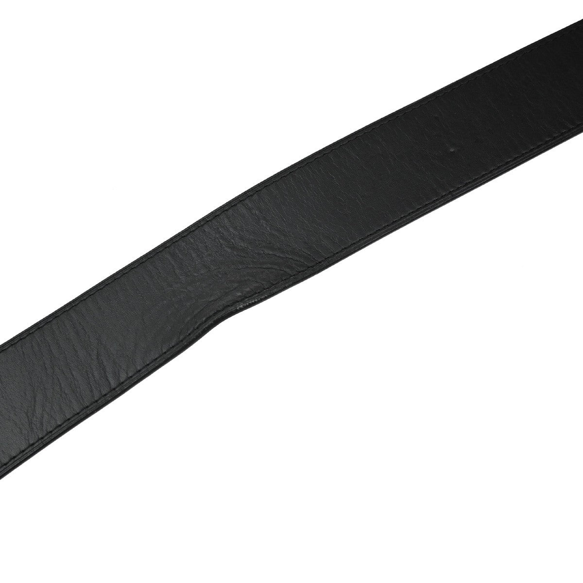 LOUIS VUITTON Logo Ceinture Jeans Belt Leather Black Silver Spain M6812 36KB399