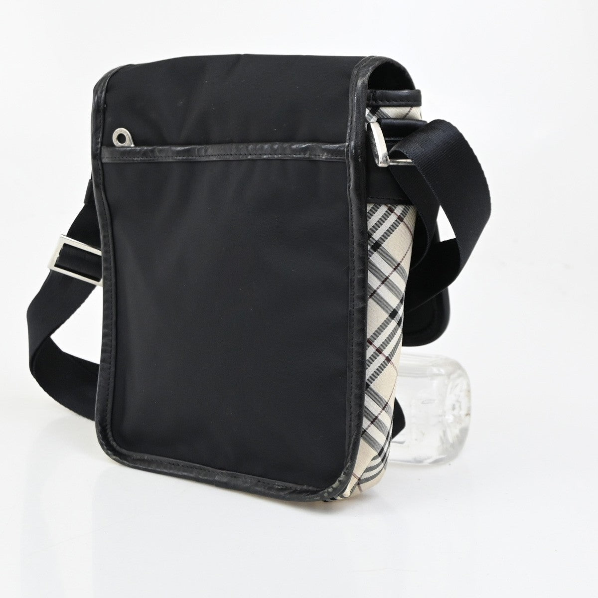 BURBERRY Black Label Crossbody Shoulder Bag House Check Nylon SHW 61DA137