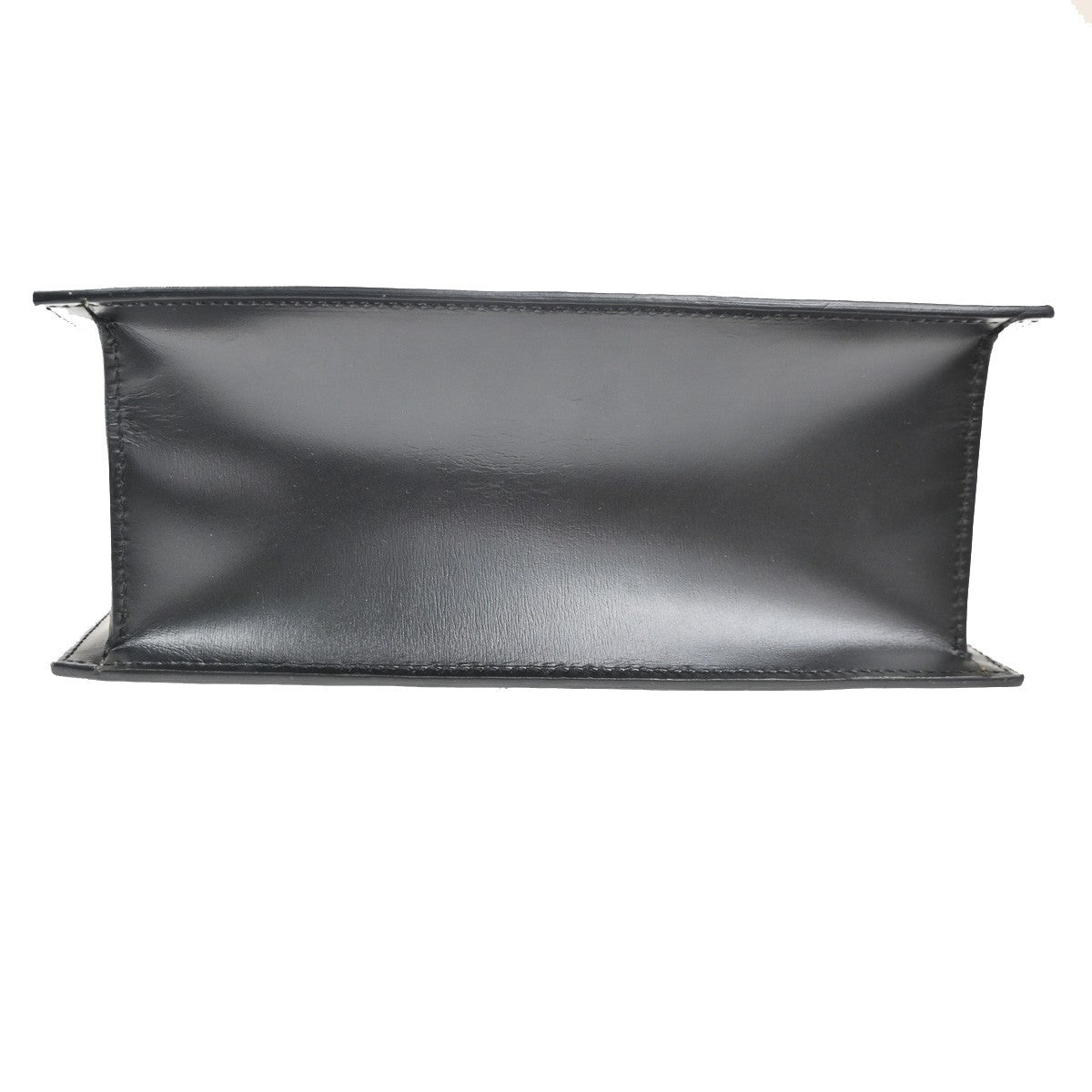 CARTIER Logo Panthere De Cartier Shoulder Hand Bag Leather Black Italy 73RL770