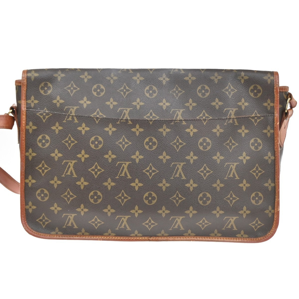 LOUIS VUITTON Gibeciere MM Shoulder Bag Monogram Leather Brown M42247 66SA102