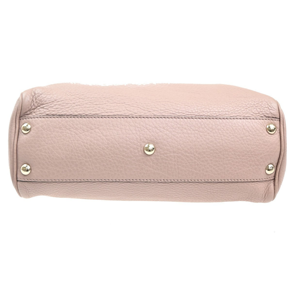 GUCCI Bamboo Handle 2way Shoulder Hand Bag Embossing Leather Pink GHW 16MA272