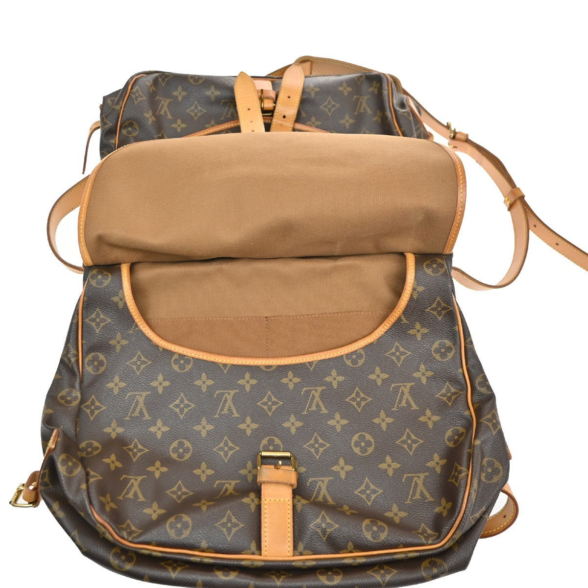 LOUIS VUITTON Saumur 35 Shoulder Bag Monogram Leather BN France M42254 12MA007