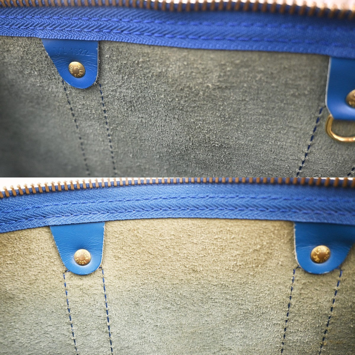 LOUIS VUITTON Keepall 45 Travel Hand Bag Epi Leather Blue France M42975 77RQ041