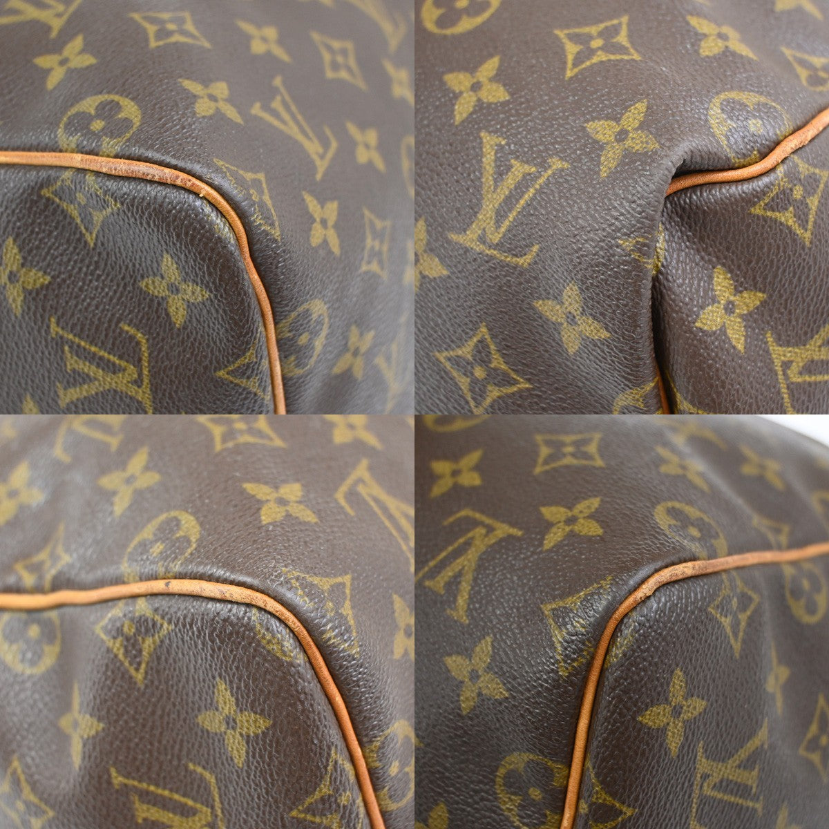 LOUIS VUITTON Keepall 55 Travel Hand Bag Monogram Leather Brown M41424 61YJ081