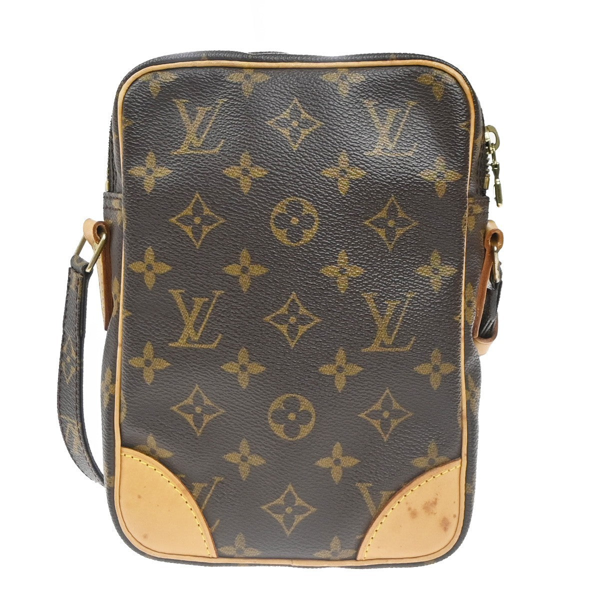 LOUIS VUITTON Danube Shoulder Bag Monogram Leather Brown France M45266 84KC774