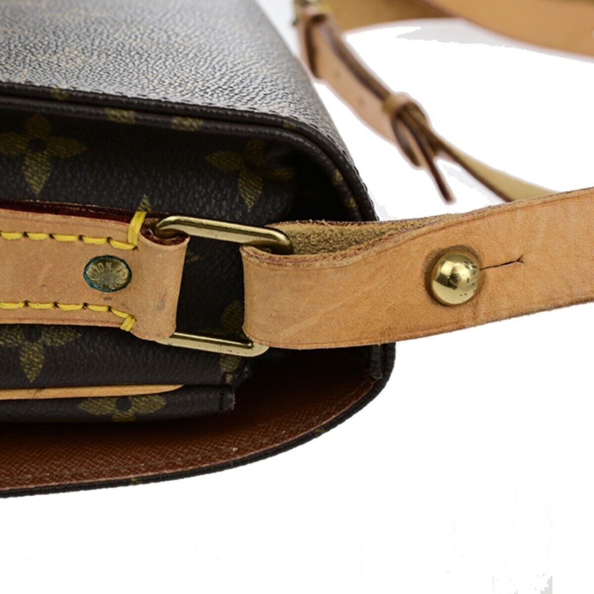 LOUIS VUITTON Cartouchiere MM Shoulder Bag Monogram Leather Brown M51253 81SJ036