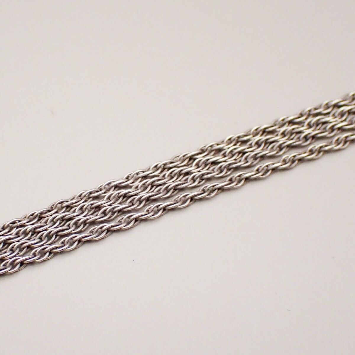 TIFFANY & CO. Open Heart 22mm Chain Necklace Ag 925 Elsa Peretti Silver 02YG729