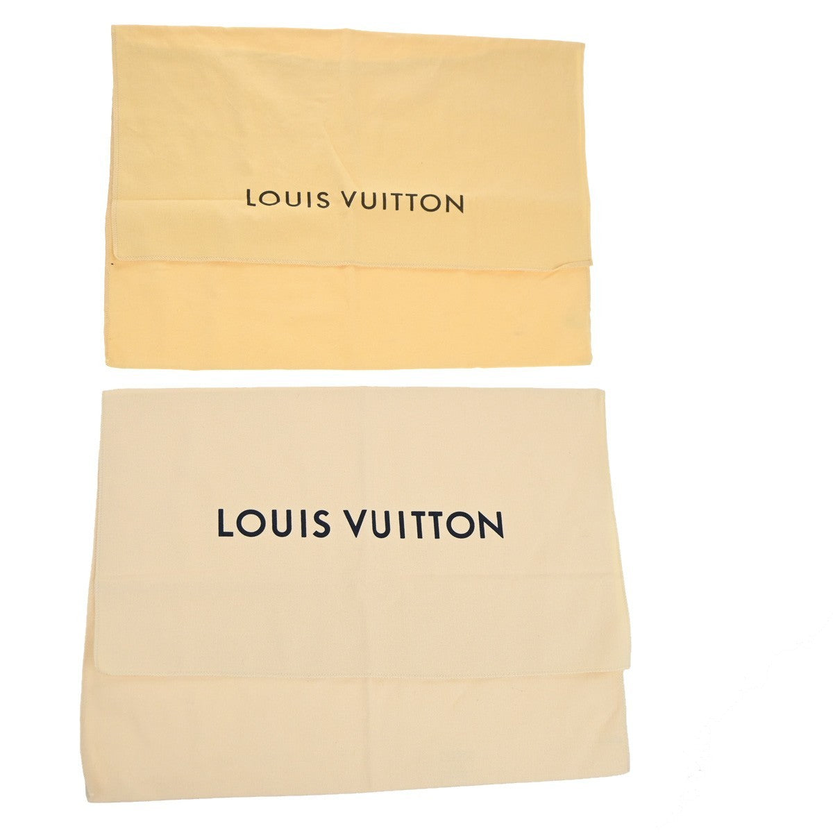 LOUIS VUITTON Logo 20 Set Drawstring Dust Bag Canvas Cotton Beige Brown 63EG382