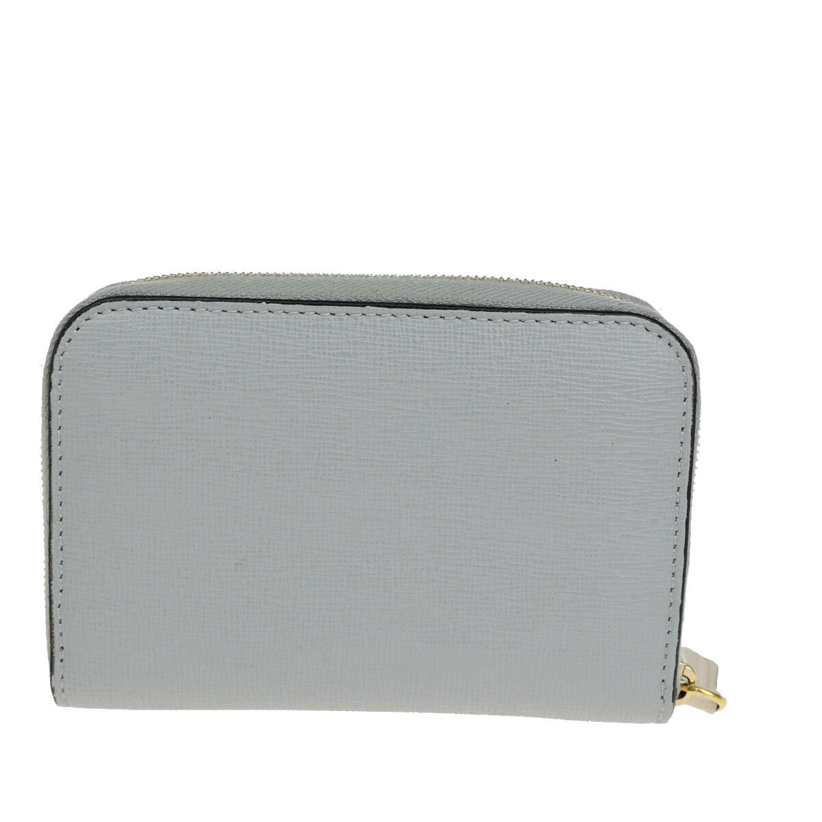 FENDI Logo BAG BUGS Monster Mini Around Wallet Occhi Mostro Leather Gray 31YF311