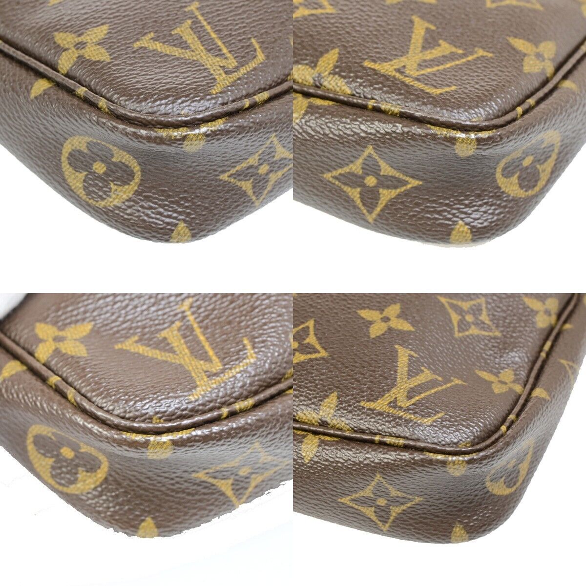 LOUIS VUITTON Pochette Accessoires Hand Bag Monogram Leather BN M51980 99EB455