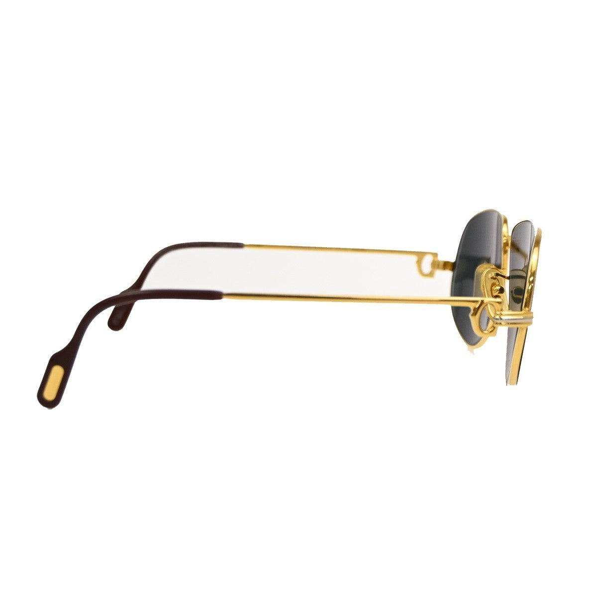 CARTIER Romance Louis Sunglasses Green Gold France 31RL567