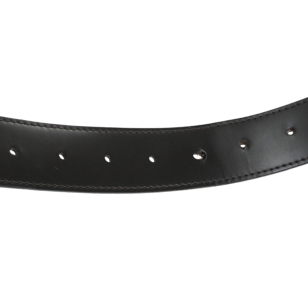 LOUIS VUITTON Logo Ceinture LV Initial Belt Leather Blue Spain N1012 31EE096