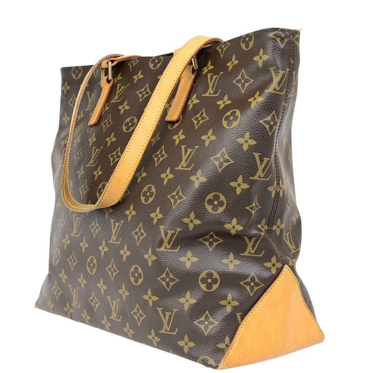 LOUIS VUITTON Cabas Mezzo Shoulder Bag Monogram Leather Brown M51151 73ED147