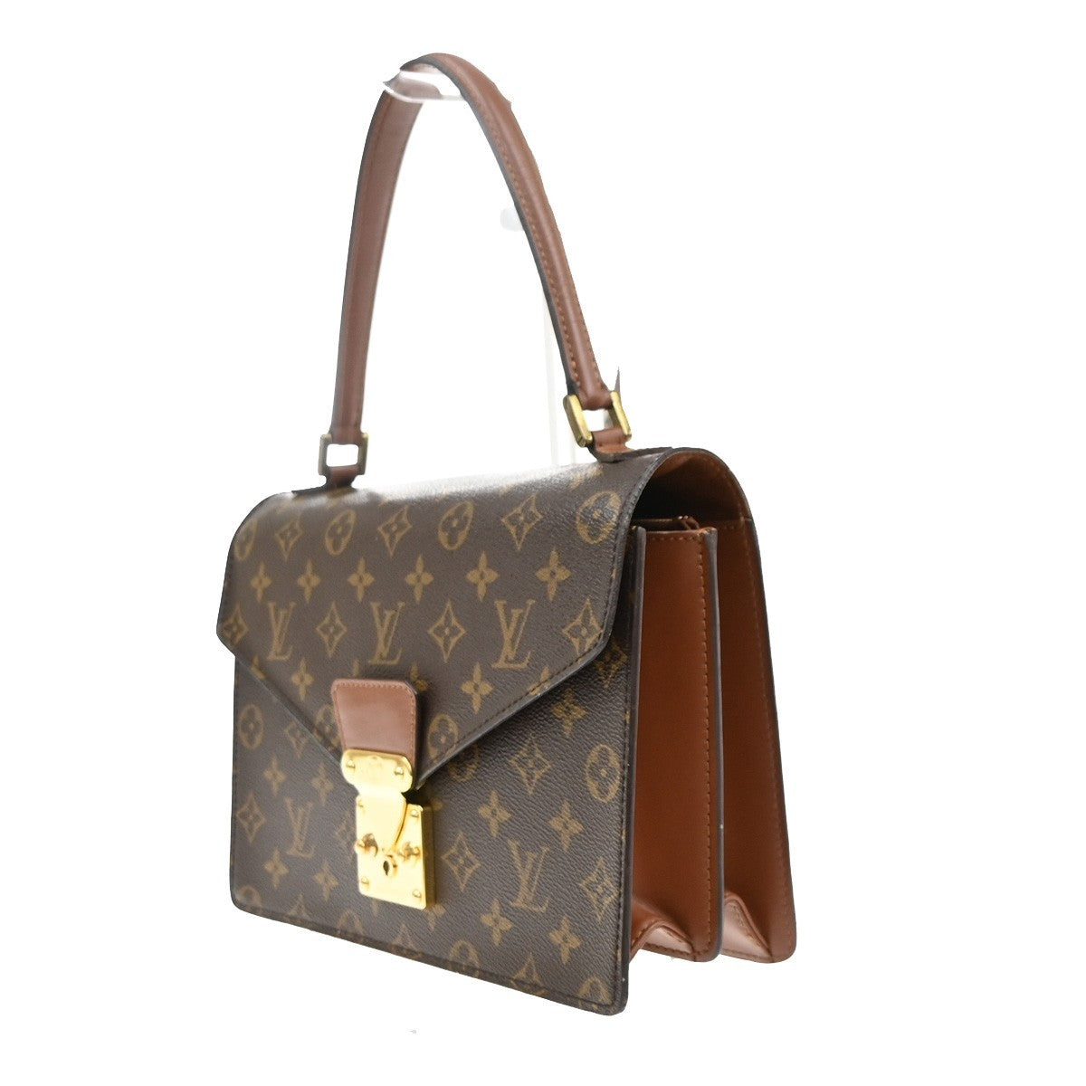 LOUIS VUITTON Concorde Hand Bag Monogram Leather Brown France M51190 82MA626