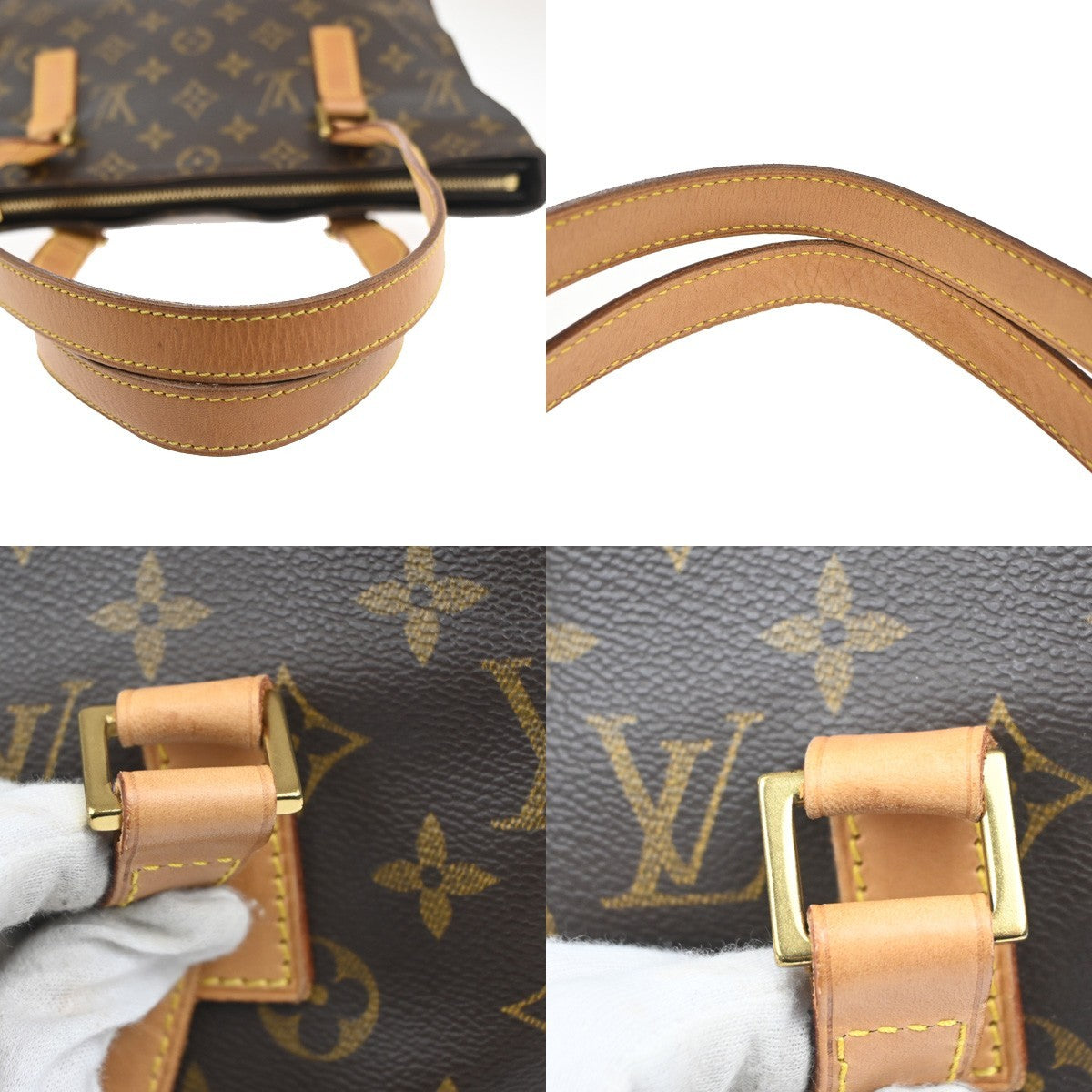 LOUIS VUITTON Cabas Piano Shoulder Bag Monogram Leather Brown M51148 20KC816