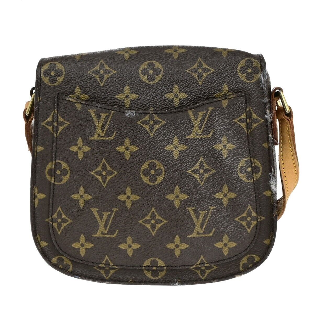 LOUIS VUITTON Saint Cloud MM Shoulder Bag Monogram Leather Brown M51243 36EC902