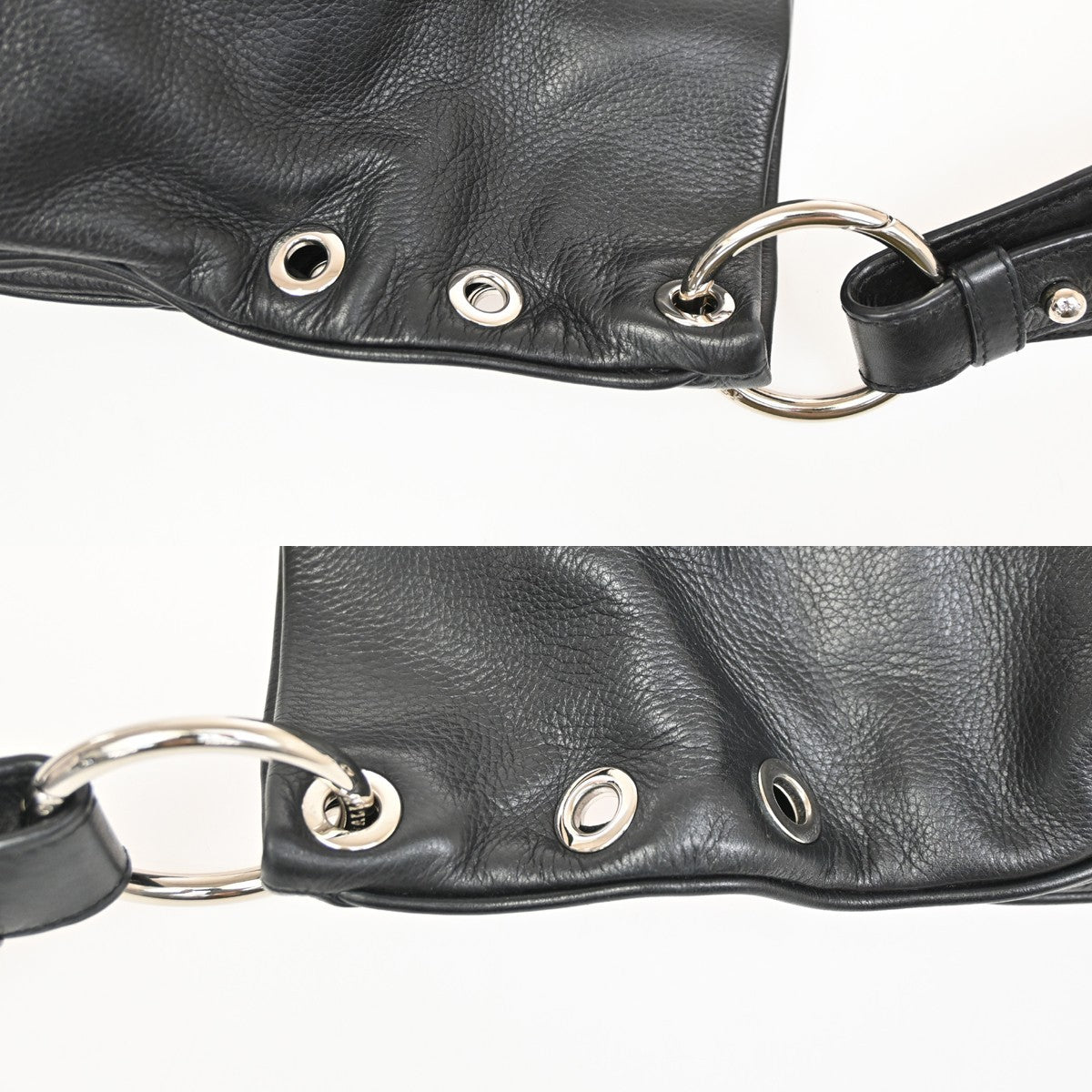 BALLY Logo Crossbody Shoulder Bag  Leather Black SHW Switzerland 02YH850