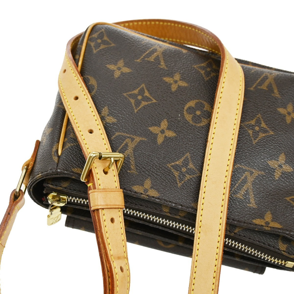 LOUIS VUITTON Viva Cite PM Shoulder Bag Monogram Leather Brown M51165 41AA086