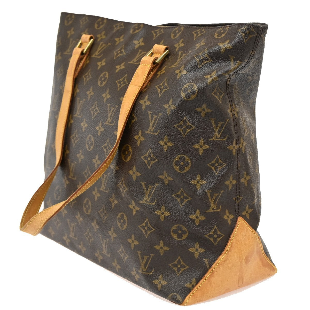 LOUIS VUITTON Cabas Mezzo Shoulder Bag Monogram Leather Brown M51151 34DA179