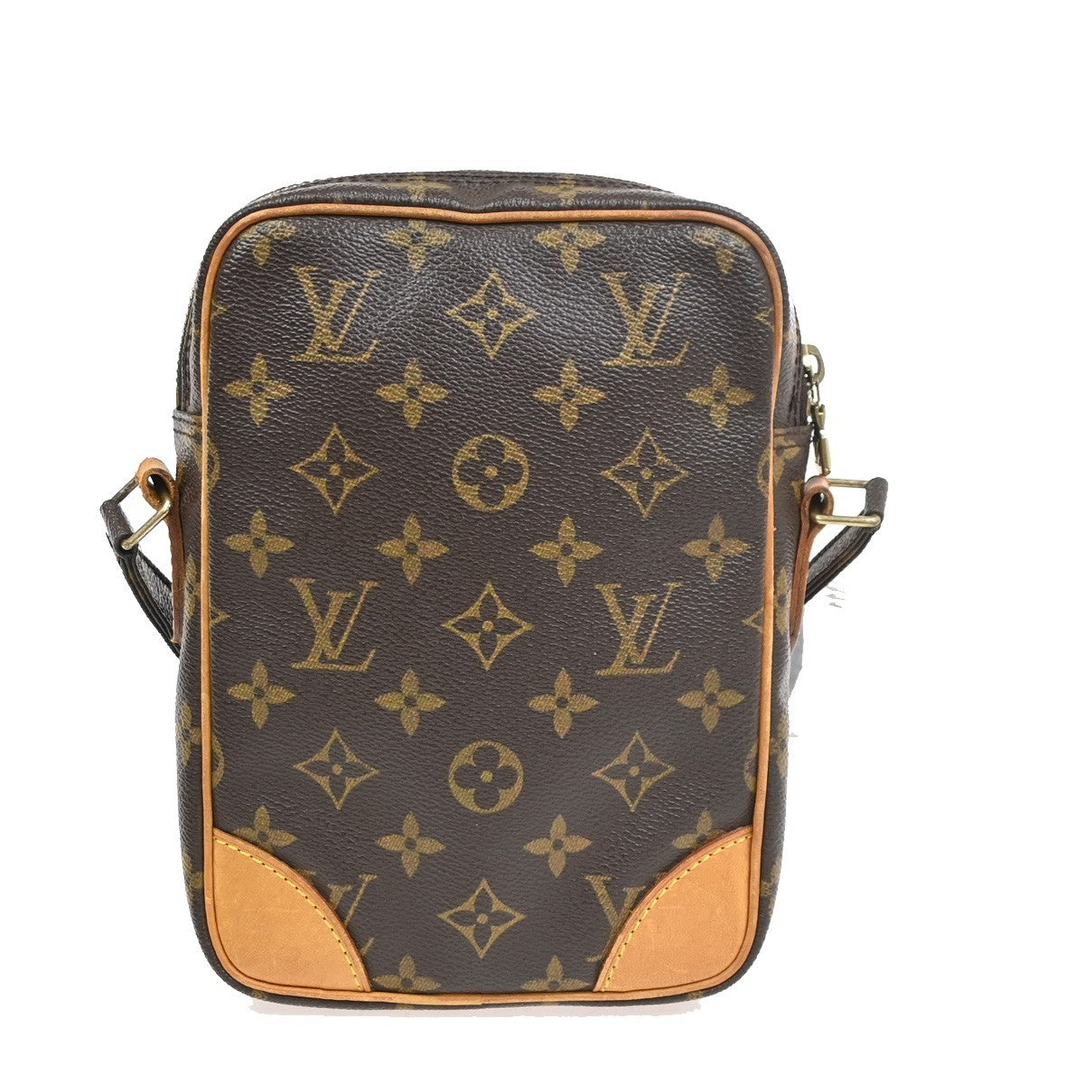 LOUIS VUITTON Danube Shoulder Bag Monogram Leather Brown France M45266 82TA712
