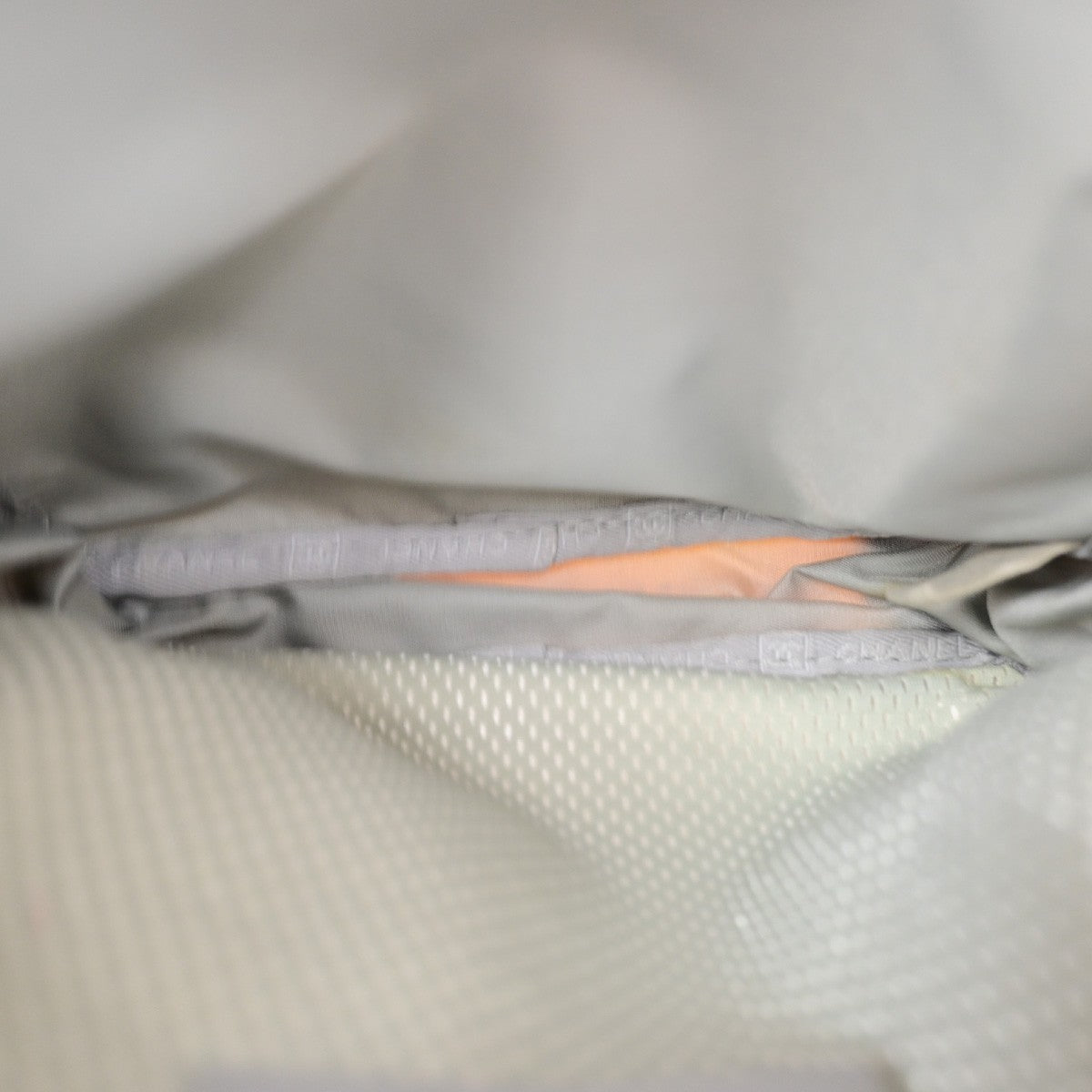 CHANEL Sports Line Camellia Shoulder Bag  Nylon  Canvas White Italy 74KD194